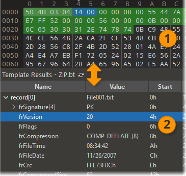 010 Editor 中的 ZIP 文件二进制模板